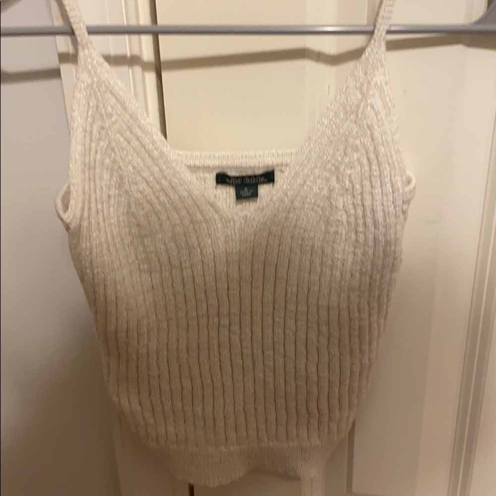 Cream crop top